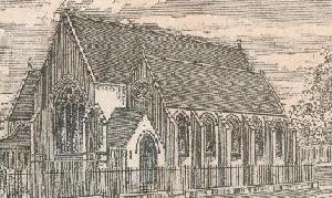 old sketch of church